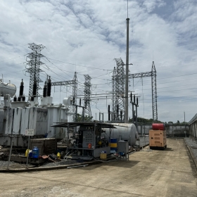 Lọc dầu MBA 110kV  40 MVA tại trạm 110kV Cầu Ngang tỉnh Trà Vinh
