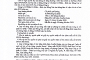 THÔNG BÁO CHI TRẢ CỔ TỨC NĂM 2019